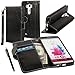 LG G3 Case, LG G3 Flip Case - E LV LG G3 Deluxe PU Leather Folio Wallet Full Body Protection Case Cover for LG G3 with 1 Stylus - Black