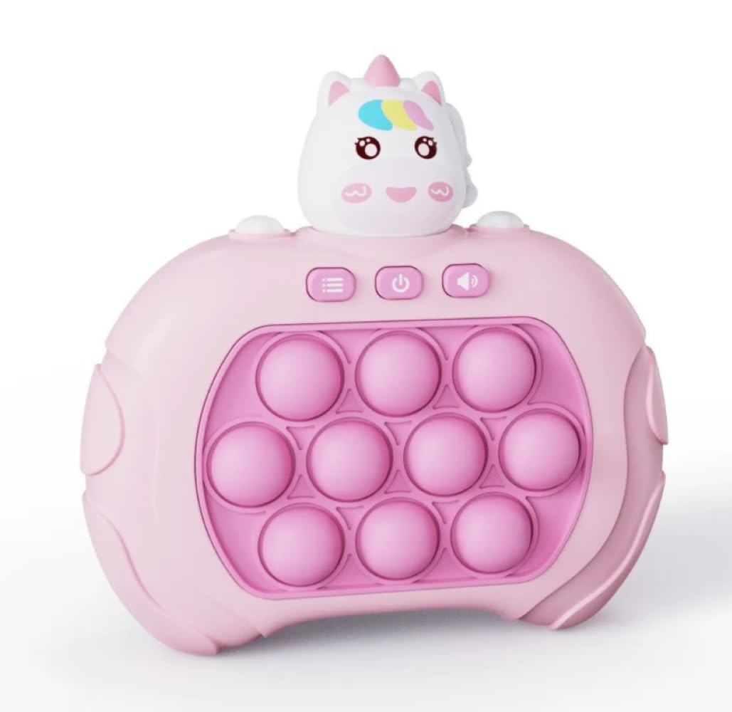 Estationeryhouse Pop Game Sensory Fidget Toys for Kids, Light Up Fidget Popper Handheld Game, Push Bubble Pattern Popping Game, Unisex, Ages 3+