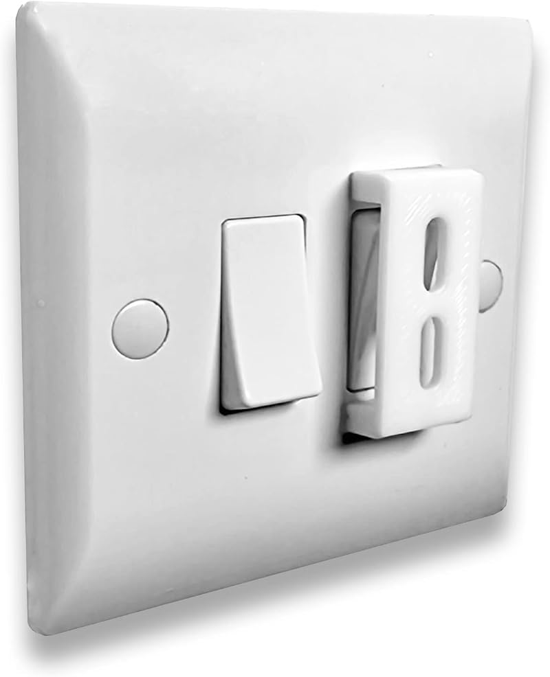 Decoralin 4 Pack Light Switch Cover Guards White Easy Install UK Fit
