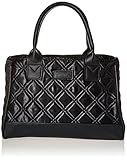 Sachi Fashion Insulated Lunch Bag, Black Quilted
