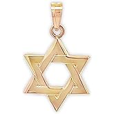 RP Solid 14K Gold Star of David Pendant for Men & Women, Authentic Handcrafted Star of David Necklace Pendant Only for Women & Men, Heirloom Quality Piece with Premium Jewelry Box, Dainty & Subtle Size