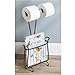 iDesign Axis Free Standing Toilet Paper Holder and Newspaper and Magazine Rack for Bathroom - Bronze