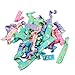 JETEHO 42 PCS Elastic Mermaid Hair Ties Party Favors Crease Free Knotted Bow Hair Tie Set Ponytail Holder Hair Bands