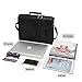 ECOSUSI Briefcase for Women Laptop Bag for Work Briefcase Crossbody Messenger Bags Vegan Leather Satchel Purse Fit 14 Inches Laptop, Black