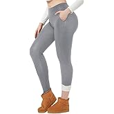 BreezeActive Fleece Lined Yoga Pants - High Waisted 4-Way Stretch Thermal for Winter Running & Gym