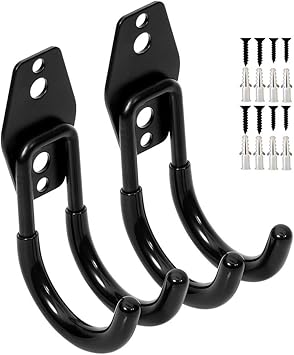 Wall Mount Double Hook,Heavy Duty Steel 