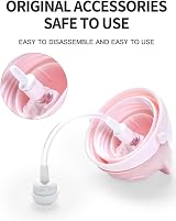 Oberni Baby Sippy Cup with Handle & Strap 270ml Pink Tritan BPA-Free view 7