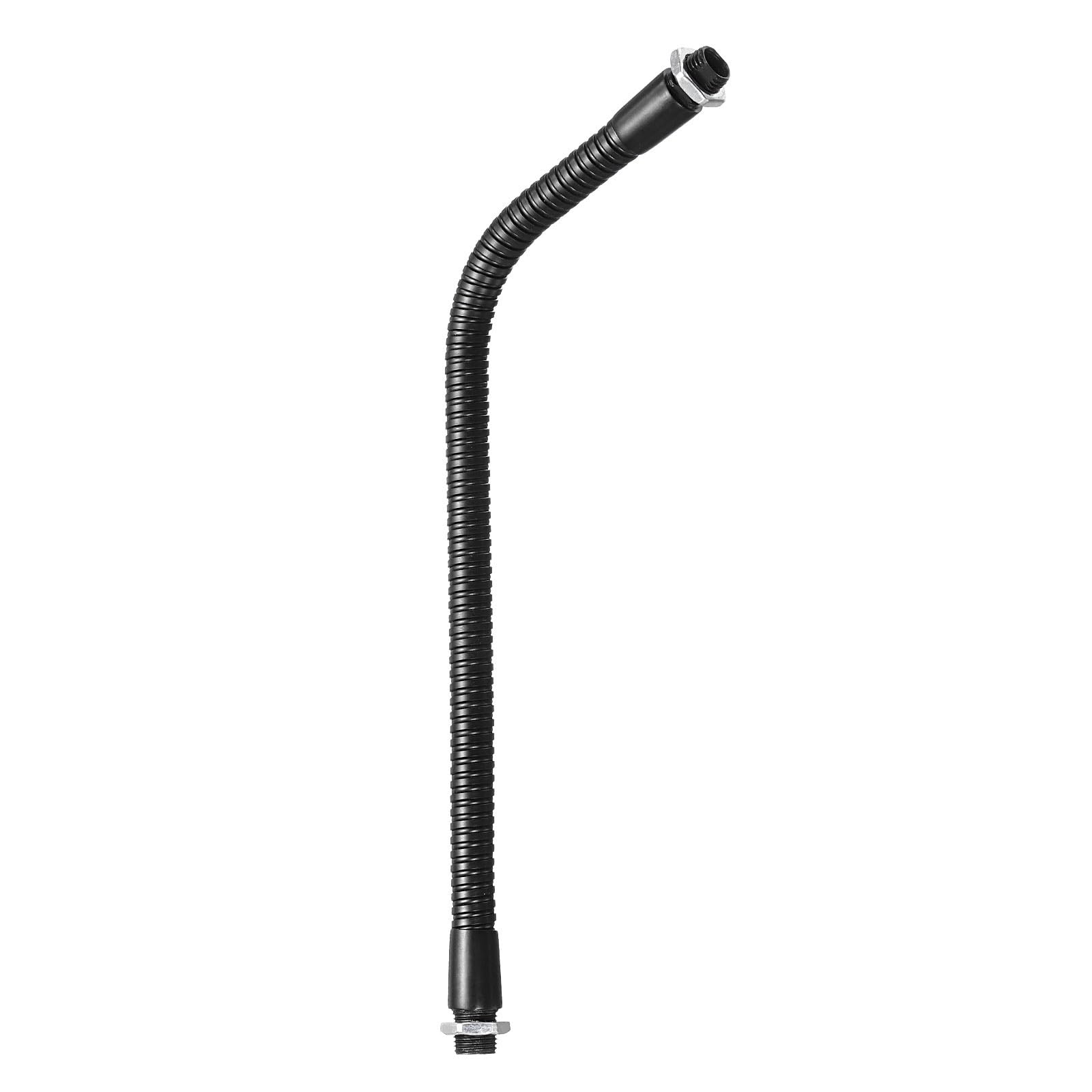 PATIKIL 10" Universal Gooseneck Hose, M10 Fine Thread Metal Bendable Hose Flexible Arm Gooseneck Tube Extension for Multifunction DIY, Black — image 1