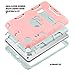 ULAK iPad Mini Case,iPad Mini 2 Case,iPad Mini 3 Case,iPad Mini Retina Case, Three Layer Protective Case for iPad Mini,iPad Mini 2,iPad Mini 3 with Kickstand (Pink/Gray)