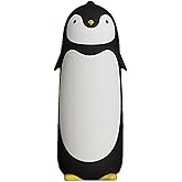 Fdit Stainless Steel Penguin Vacuum Insulated Tumblers Travel Mug Tea Water Bottle Coffee Flask for Home Office School (Black)