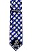 Scott Allan Collection Blue & Black Gingham Plaid Ties for Men - Woven Striped Necktie - Blue and Black Wedding Ties for Groom