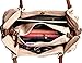 UTO Women Purse 3 Pieces Handbag Set PU Leather Tote Bag Satchel Shoulder Bags with Wristlet Wallet Apricot