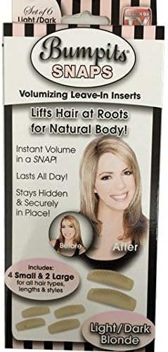 Bumpits Snaps Hair Volumizing Leave-in Inserts,Light/Dark Blonde Lifts Hair at Roots for Natural Volume by Bumpits