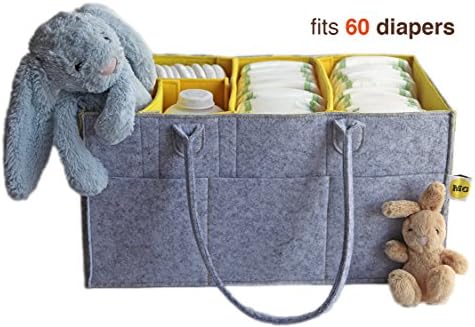 Baby Shower Gift Girls Storage Bins Large Baby Diaper Caddy Helps with Changing Table Nursery Storage Kids Toys Car Storage Diaper Bag Insert Organizer Portable Baby Storage Baskets