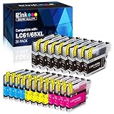 E-Z Ink (TM) Compatible Ink Cartridge Replacement for Brother LC-61 LC61BK LC61C LC61M LC61Y (8 Black, 4 Cyan, 4 Magenta, 4 Yellow) 20 Pack