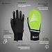 TrailHeads Men's Convertible Running Gloves - Black/hi-vis (Medium/Large)