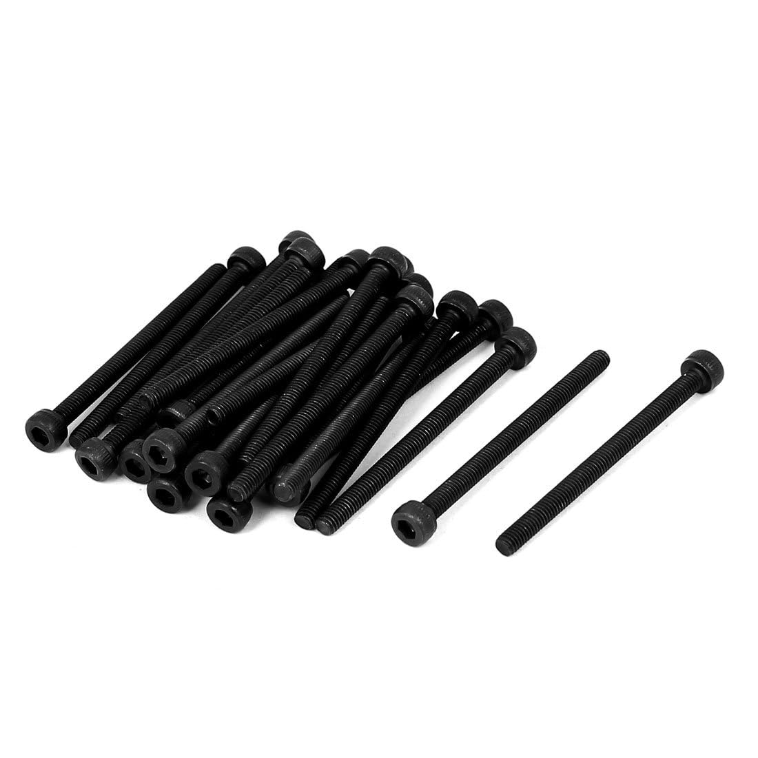 TOP-VIGOR 25Pcs Hexagon Socket Head Cap Screws, M3 x 40mm 12.9 Alloy Steel Replacement Machine Fastener Screws, Fully Thread for Bicycle Motorcycle Repair, Professionals Landlords Repairmen, Black