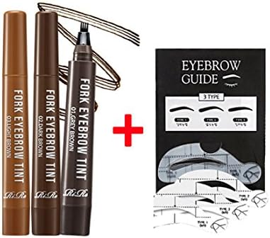 [RiRe] Fork Tattoo Eyebrow Tint 2.5g 3 Color (Choose 1) + Eyebrow Guide (#02 Dark Brown)
