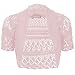 Thever Women Short Sleeve Knitted Crochet Shrug Bolero Cardigan Ladies Crop Top