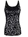 kayamiya Women's 1920S Style Glitter Sequined Vest Tank Tops XL Black
