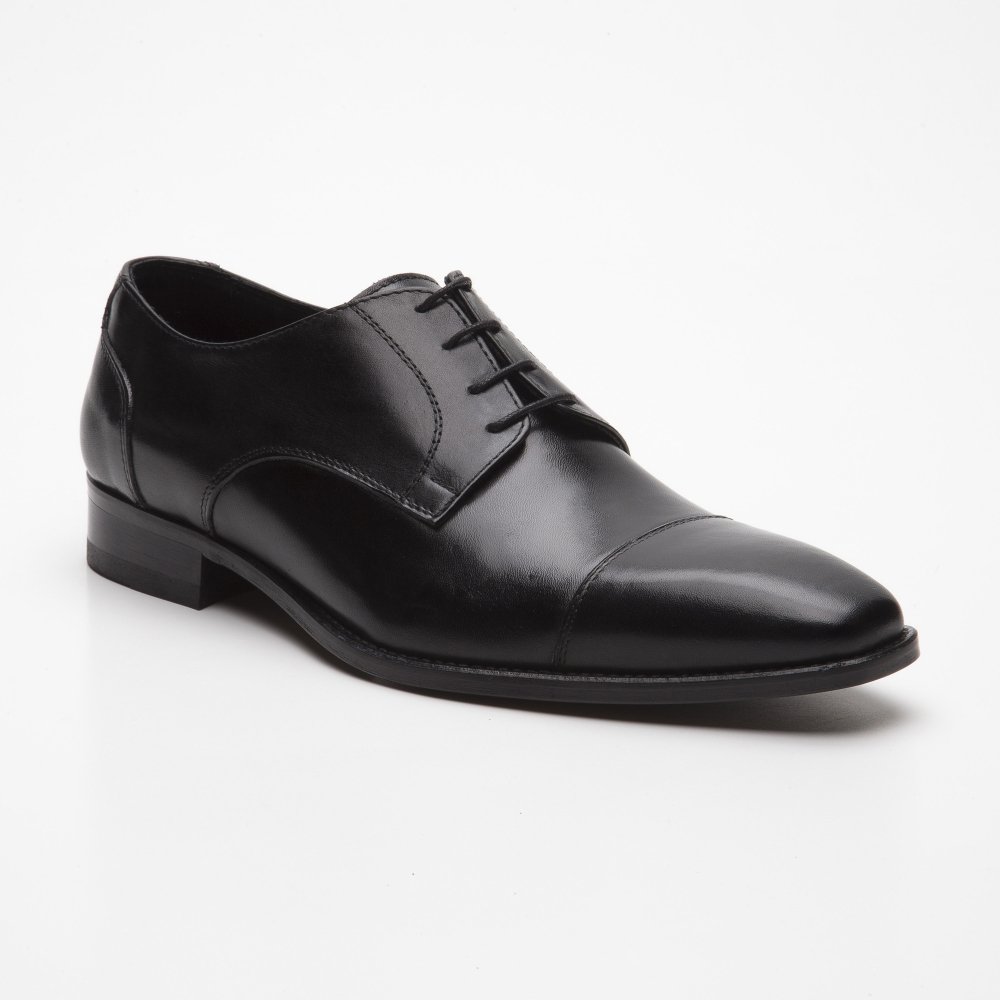 Hamlet Alex Black Lace Up Classic Calfskin Made in Italy