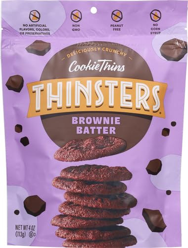 THINSTERS COOKIES, BROWNIE BATTER COOKIE THINS, 4 OZ PACK