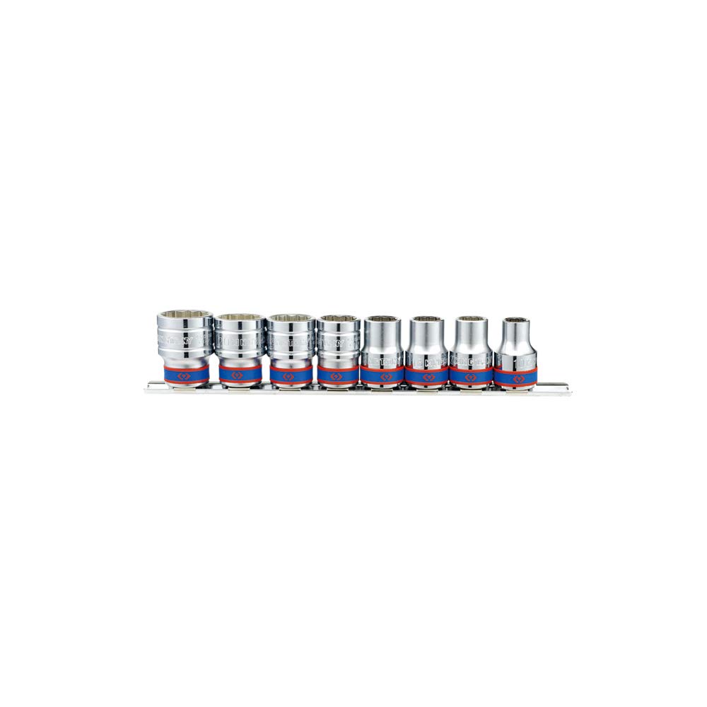 KING TONY 4510MR Socket, 1/2-inch, Set of 8