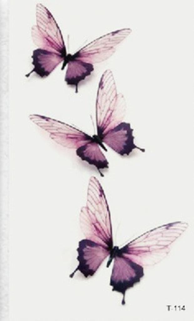 Body Transfer Sticker, FTXJ 3D Colorful Butterfly Body Art Temporary Tattoos Waterproof Sticker (Colorful 10560mm)