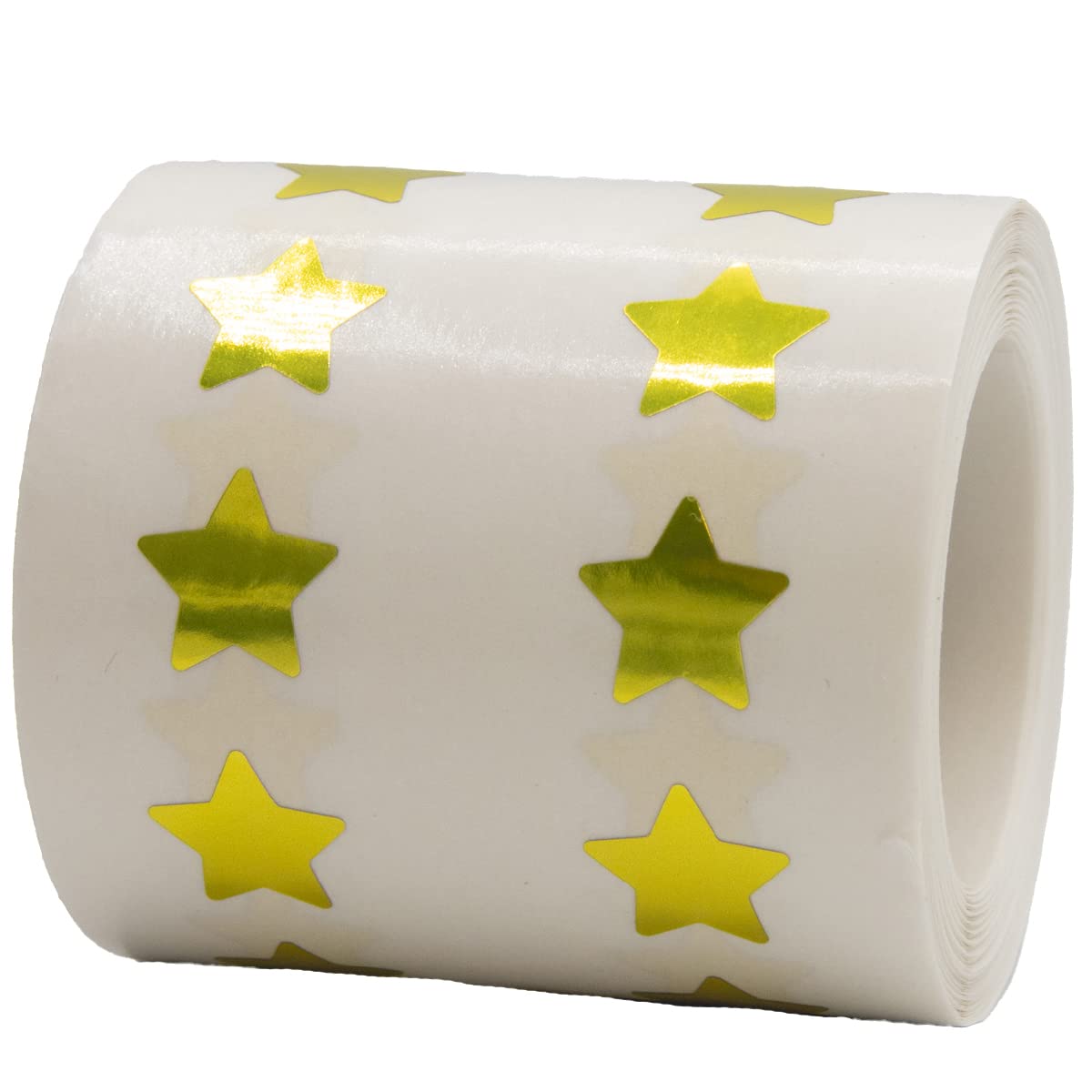 Metallic Gold Star Stickers 12.7 mm 0.5 Inch Wide 1000 Count