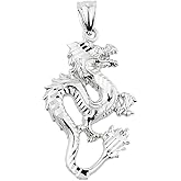 Claddagh Gold Chinese Dragon Sterling Silver Charm Pendant