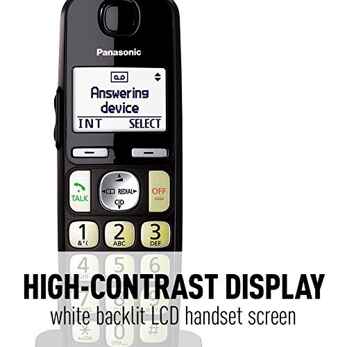 Panasonic KX-TGE233B Expandable Cordless Digital Phone with Large Keypad - 3 Handsets (Certified Refurbished)