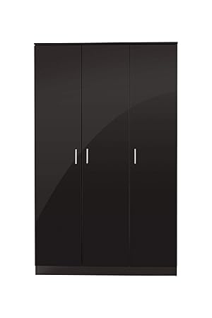 Ottawa 3 Door Wardrobe Bedroom Furniture Black Amazon Co Uk
