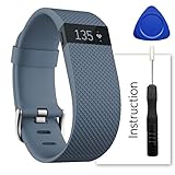For Fitbit Charge Hr Band,Contains instructions,Perfect Charge Hr Band, Make Your Fitbit Charge Hr New Look(Slate, Large)