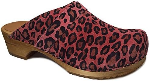 sanita clogs leopard print