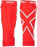 2XU Compression Recovery Calf Sleeves, Red, Large