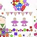Coopay Foam Stickers Geometry Self-Adhesive Geometry Shapes Stickers Assorted Colors for Arts Craft Supplies