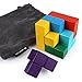 SainSmart Jr. Soma Cube Wood Tetris Puzzle Box Cube Stacking Blocks Games with 7 Colorful Bricks, 3 3 Cube Buliding Sets with A Carry Bag
