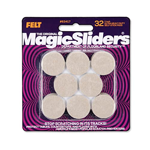 MAGIC SLIDERS L P 63417 32Pk 1" Oat Felt Pad