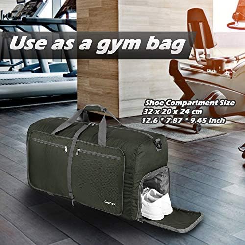 Gonex 60L 80L 40L Packable Travel Weekender Duffle Bag, Water & Tear Resistant Foldable Duffel Bags for Luggage Gym Sports Camping Travelling Cycling Storage Shopping 6 Gonex 60L 80L 40L Packable Travel Weekender Duffle Bag, Water & Tear Resistant Foldable Duffel Bags for Luggage Gym Sports Camping Travelling Cycling Storage Shopping