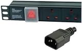 Dynamode 6 Way PDU Extension Lead 13A UK Socket 3M IEC14 Cable view 3
