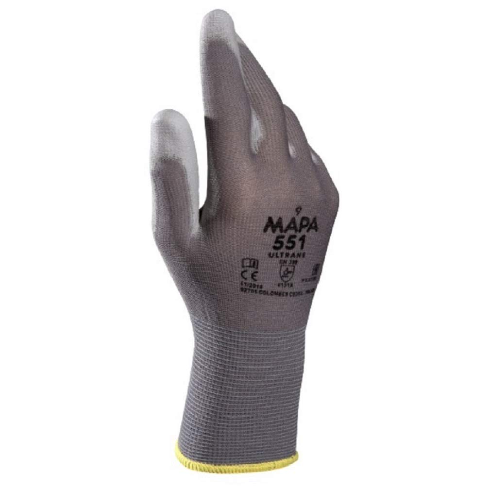 Mapa Ultrane 551 Gloves 9, Grey, 2 Count (Pack of 1)