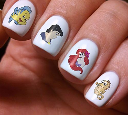 Nail Art Decals Set 3D DIY Little Mermaid Ariel Disney Cartoon Colorful - Original Beauty Fashion Style Design…