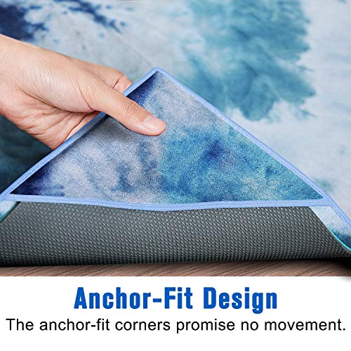 image for Ewedoos Yoga Towel with Anchor Fit Corners, 100% Microfiber Non Slip Y