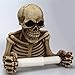 Skeleton Skulls Decorative Toilet Paper Holder in Scary Halloween Decorations As Bathroom Decor Wall Plaques, Sculptures and Novelty Bath Accessories or Spooky Skulls & Skeletons for Medieval & Gothic