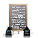 Gray Felt Letter Board With Easel Stand 12 x 18 | 718 Changeable Characters Including 1 inch and ¾ Letters, Symbols, Emojis Hashtag And More | Great For Instagram | Hook To Hang | 2 Storage Pouches