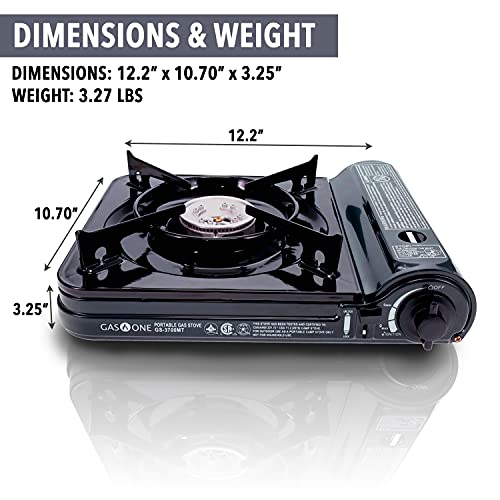 GAS ONE NEW 10,000 BTU CSA List Portable Butane Gas Stove with Carrying