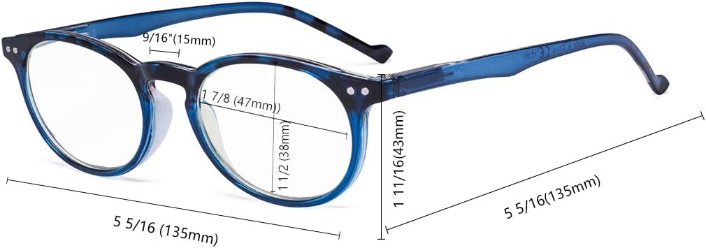 Eyekepper 5 Pack Round Womens Reading Glasses - Stylish Oval Ladies Readers for Women Reading +1.25, 5 works Mix - Image 5