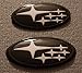 GetUrGear Front & Rear Glossy Badge Emblem for 2011-Up Compatible with Subaru Impreza Models (White)