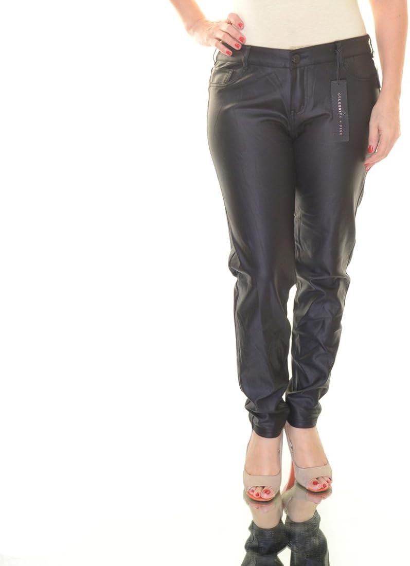 celebrity pink faux leather pants