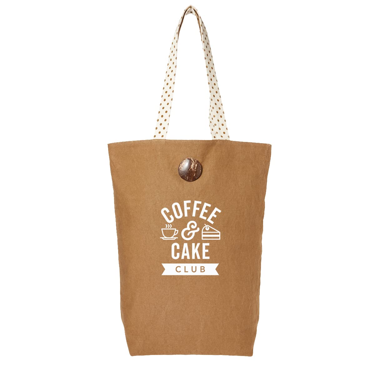 D Design Invent Print! Canvas Tote Shopping Bag Funny Reusable Beach Travel Shoulder Bag for Ladies Women Grocery Bag for Life 46cm x 40cm x 15cm (Coffee Cake)